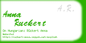 anna ruckert business card
